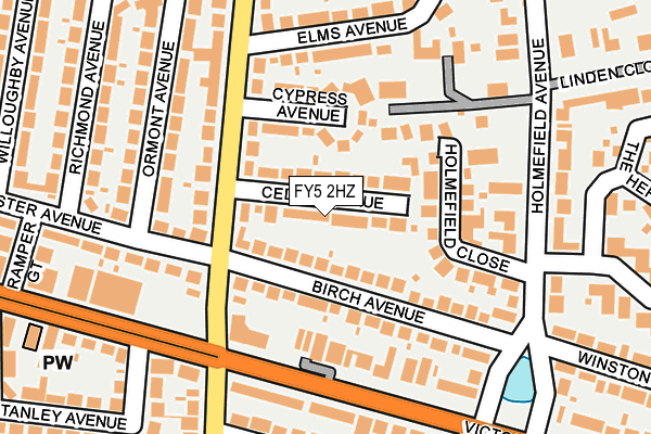 FY5 2HZ map - OS OpenMap – Local (Ordnance Survey)