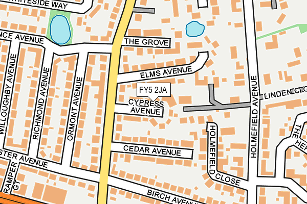 FY5 2JA map - OS OpenMap – Local (Ordnance Survey)