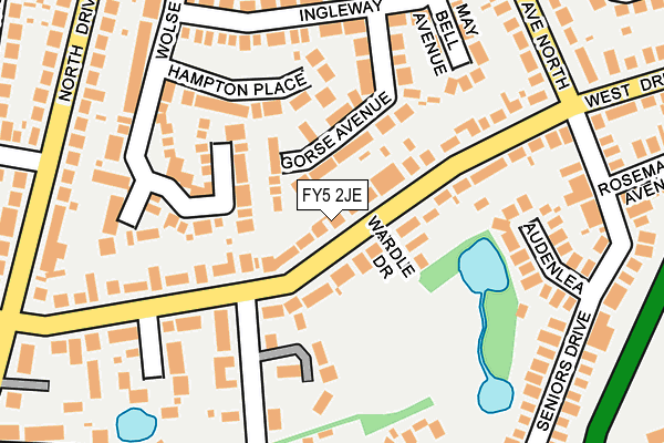 FY5 2JE map - OS OpenMap – Local (Ordnance Survey)
