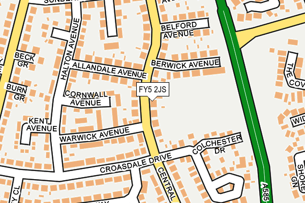 FY5 2JS map - OS OpenMap – Local (Ordnance Survey)