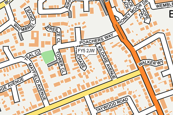 FY5 2JW map - OS OpenMap – Local (Ordnance Survey)