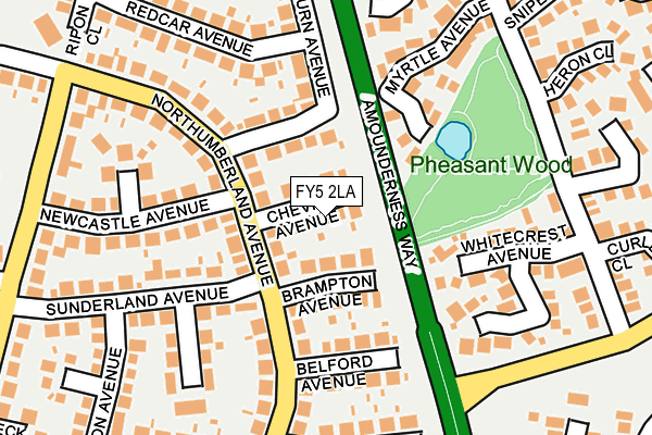 FY5 2LA map - OS OpenMap – Local (Ordnance Survey)
