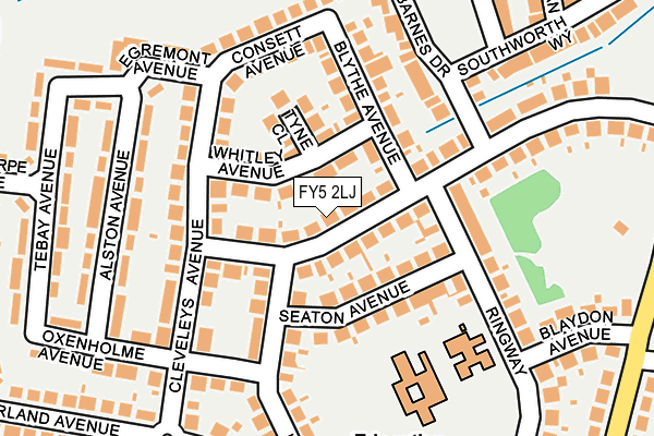 FY5 2LJ map - OS OpenMap – Local (Ordnance Survey)