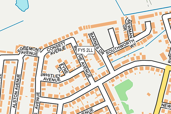 FY5 2LL map - OS OpenMap – Local (Ordnance Survey)