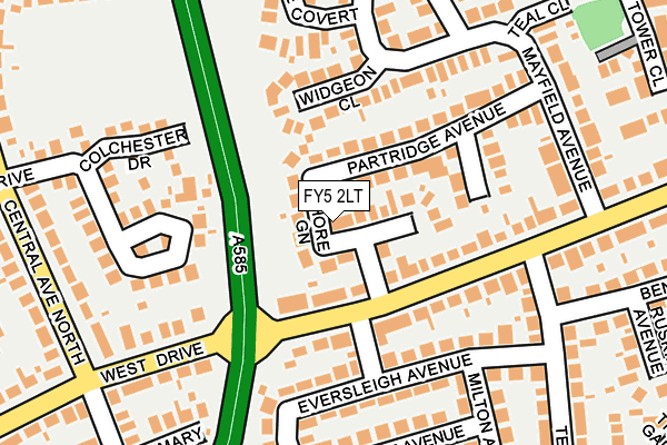 FY5 2LT map - OS OpenMap – Local (Ordnance Survey)
