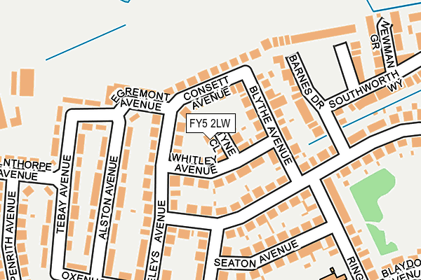 FY5 2LW map - OS OpenMap – Local (Ordnance Survey)