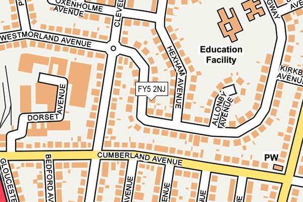 FY5 2NJ map - OS OpenMap – Local (Ordnance Survey)