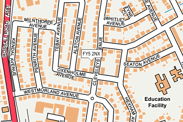 FY5 2NX map - OS OpenMap – Local (Ordnance Survey)