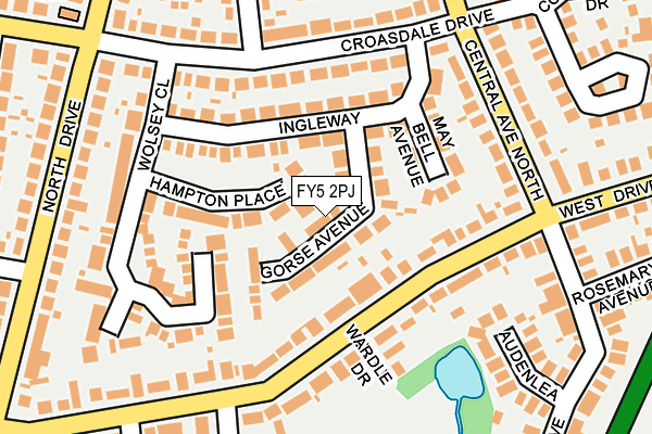 FY5 2PJ map - OS OpenMap – Local (Ordnance Survey)