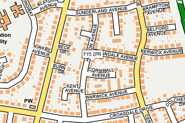FY5 2PR map - OS OpenMap – Local (Ordnance Survey)