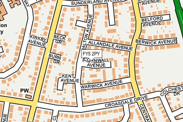 FY5 2PY map - OS OpenMap – Local (Ordnance Survey)