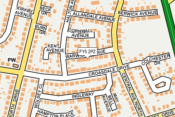 FY5 2PZ map - OS OpenMap – Local (Ordnance Survey)