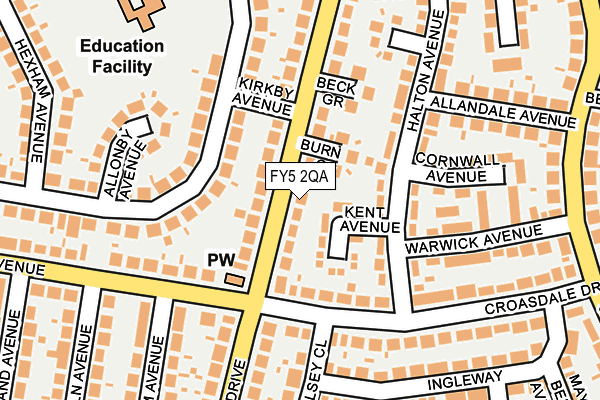 FY5 2QA map - OS OpenMap – Local (Ordnance Survey)