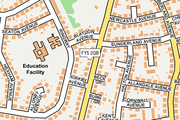 FY5 2QB map - OS OpenMap – Local (Ordnance Survey)