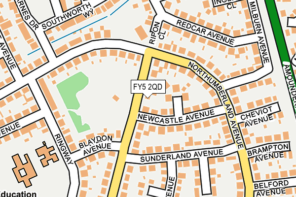 FY5 2QD map - OS OpenMap – Local (Ordnance Survey)