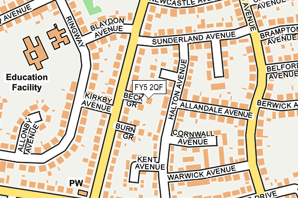 FY5 2QF map - OS OpenMap – Local (Ordnance Survey)