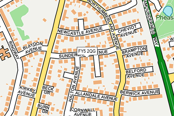FY5 2QG map - OS OpenMap – Local (Ordnance Survey)