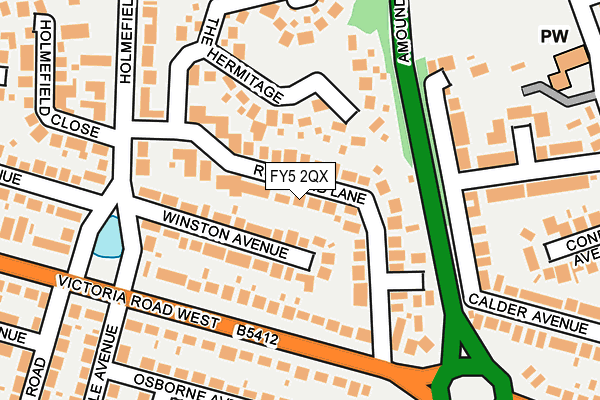 FY5 2QX map - OS OpenMap – Local (Ordnance Survey)