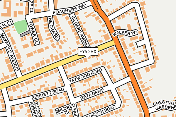 FY5 2RX map - OS OpenMap – Local (Ordnance Survey)