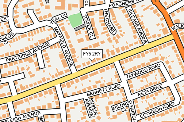 FY5 2RY map - OS OpenMap – Local (Ordnance Survey)