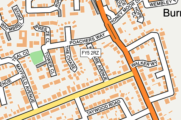 FY5 2RZ map - OS OpenMap – Local (Ordnance Survey)