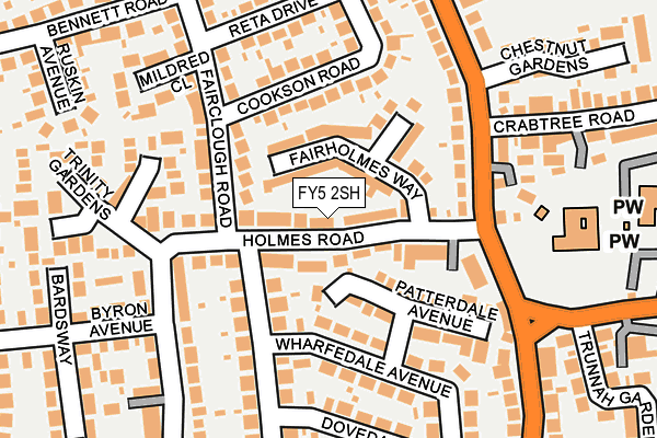 FY5 2SH map - OS OpenMap – Local (Ordnance Survey)