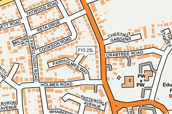 FY5 2SL map - OS OpenMap – Local (Ordnance Survey)