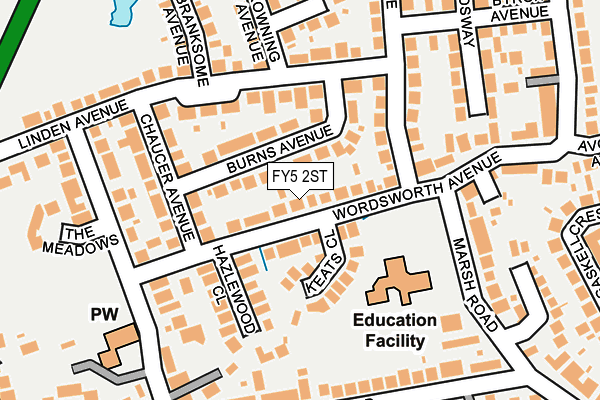 FY5 2ST map - OS OpenMap – Local (Ordnance Survey)