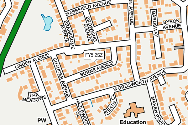 FY5 2SZ map - OS OpenMap – Local (Ordnance Survey)