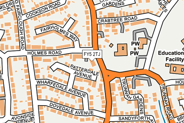 FY5 2TJ map - OS OpenMap – Local (Ordnance Survey)