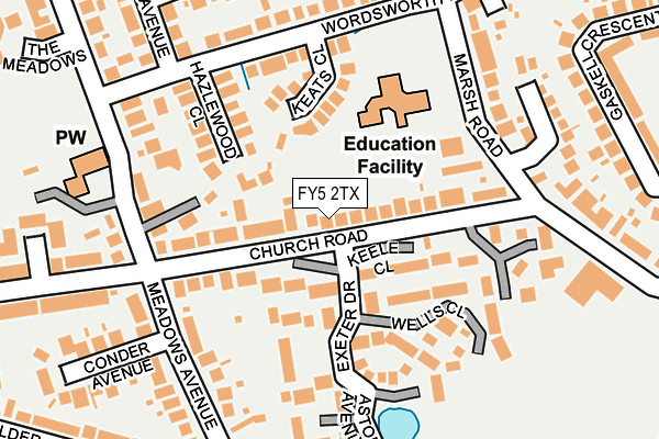 FY5 2TX map - OS OpenMap – Local (Ordnance Survey)