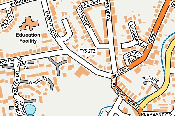 FY5 2TZ map - OS OpenMap – Local (Ordnance Survey)