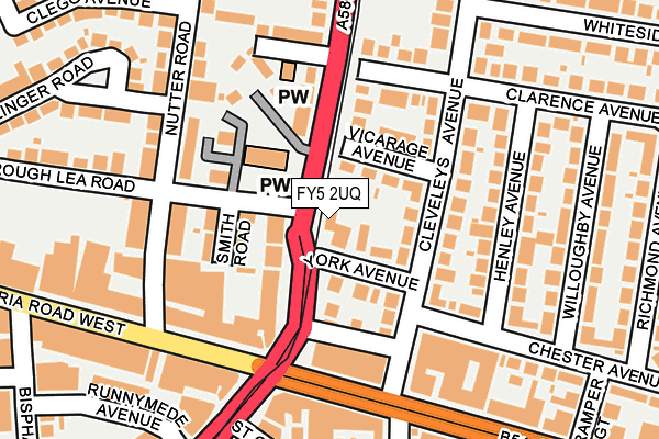 FY5 2UQ map - OS OpenMap – Local (Ordnance Survey)