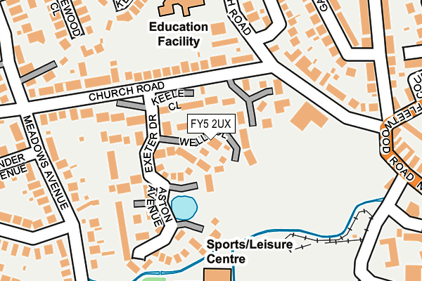 FY5 2UX map - OS OpenMap – Local (Ordnance Survey)