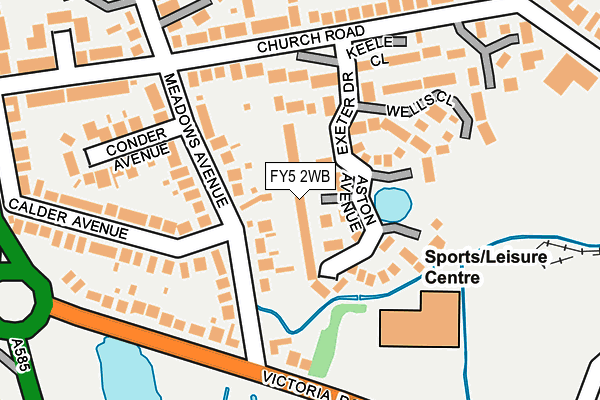 FY5 2WB map - OS OpenMap – Local (Ordnance Survey)
