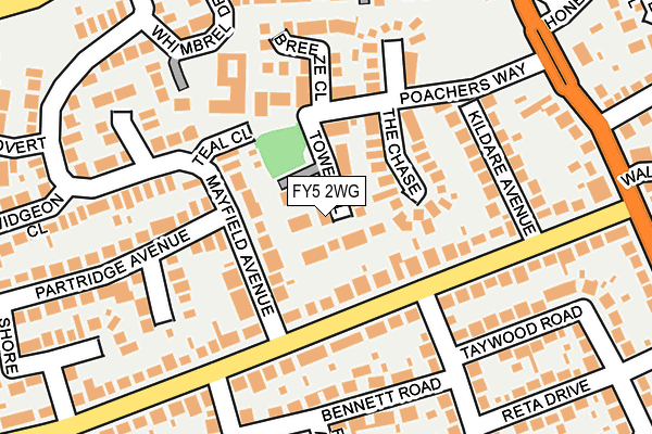 FY5 2WG map - OS OpenMap – Local (Ordnance Survey)