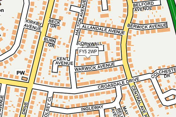 FY5 2WP map - OS OpenMap – Local (Ordnance Survey)