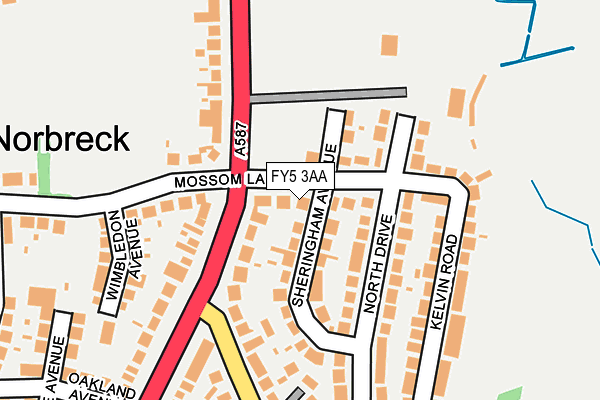 FY5 3AA map - OS OpenMap – Local (Ordnance Survey)