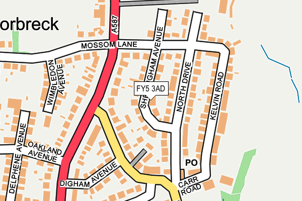FY5 3AD map - OS OpenMap – Local (Ordnance Survey)