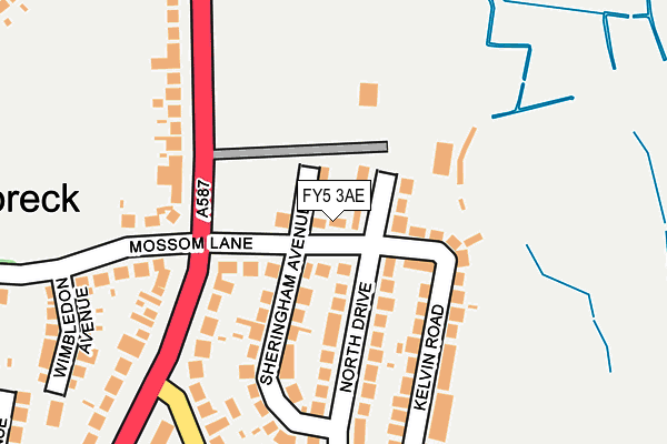 FY5 3AE map - OS OpenMap – Local (Ordnance Survey)