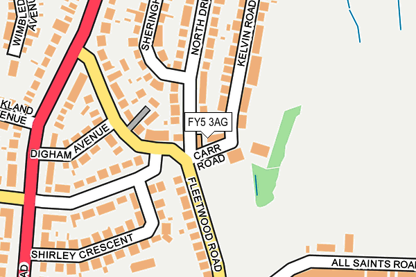 FY5 3AG map - OS OpenMap – Local (Ordnance Survey)
