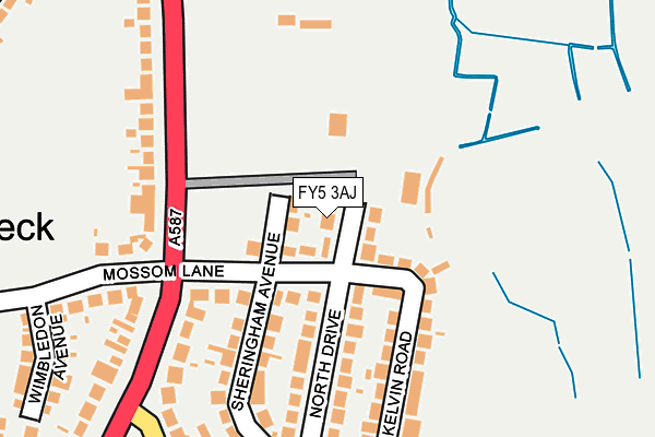 FY5 3AJ map - OS OpenMap – Local (Ordnance Survey)