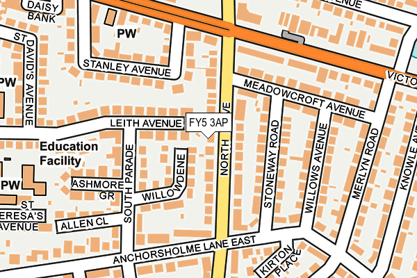 FY5 3AP map - OS OpenMap – Local (Ordnance Survey)