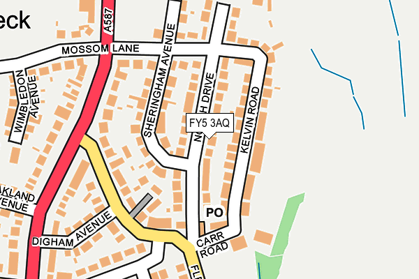 FY5 3AQ map - OS OpenMap – Local (Ordnance Survey)