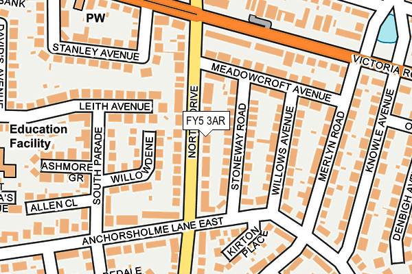 FY5 3AR map - OS OpenMap – Local (Ordnance Survey)