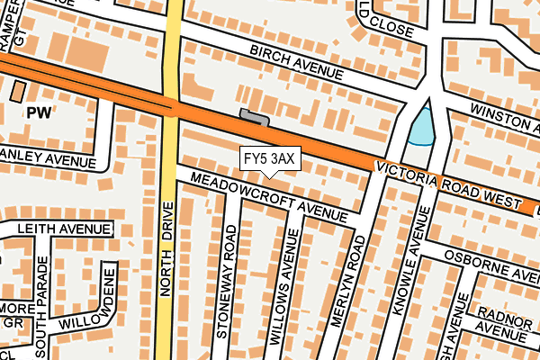 FY5 3AX map - OS OpenMap – Local (Ordnance Survey)