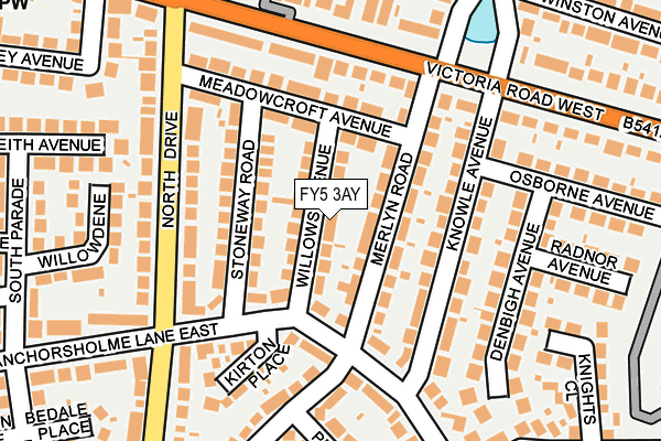 FY5 3AY map - OS OpenMap – Local (Ordnance Survey)