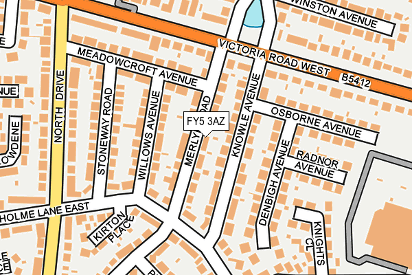 FY5 3AZ map - OS OpenMap – Local (Ordnance Survey)