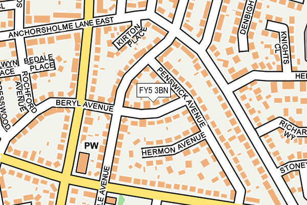 FY5 3BN map - OS OpenMap – Local (Ordnance Survey)