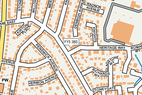 FY5 3BS map - OS OpenMap – Local (Ordnance Survey)